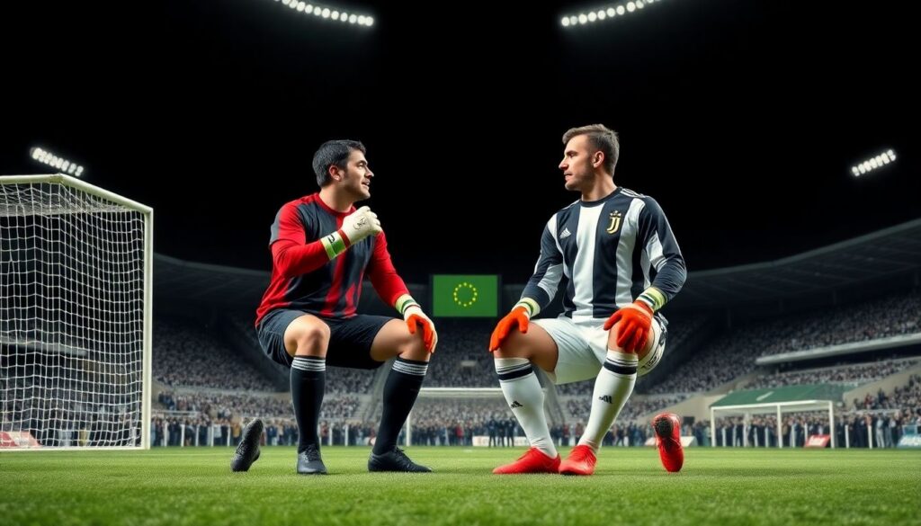 Сравнение статистики между легендами вратарского цеха - иллюстрация