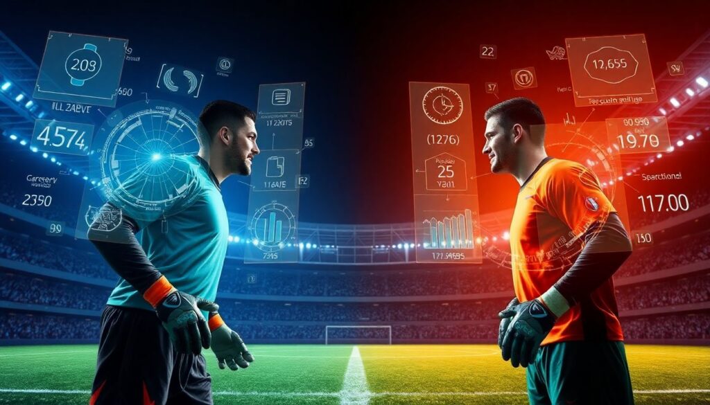 История вратарской дуэли по статистике - иллюстрация