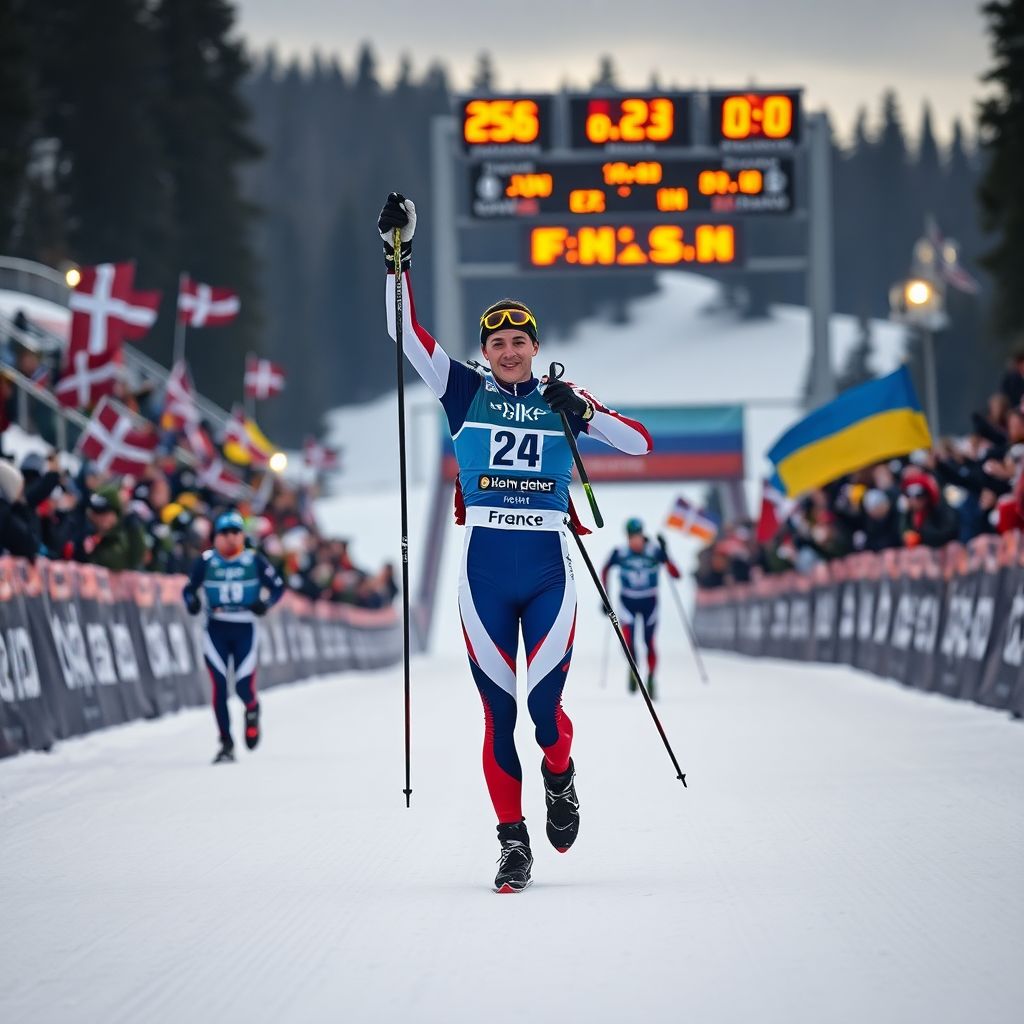 Француз Дамьен Леве триумфально выиграл мужской спринт ЧЕ по биатлону 2026
